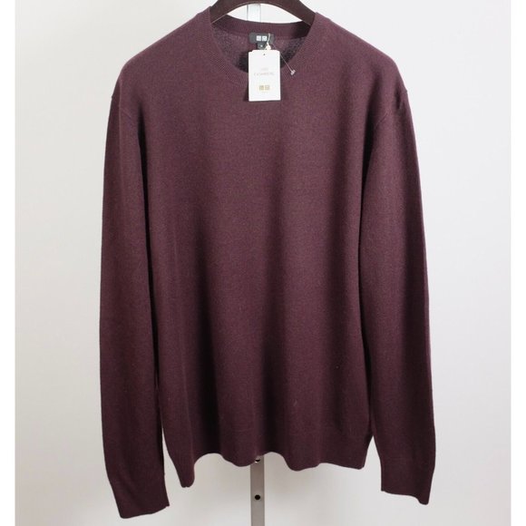 New UNIQLO sz XL sweater 100% cashmere purple - Picture 1 of 5
